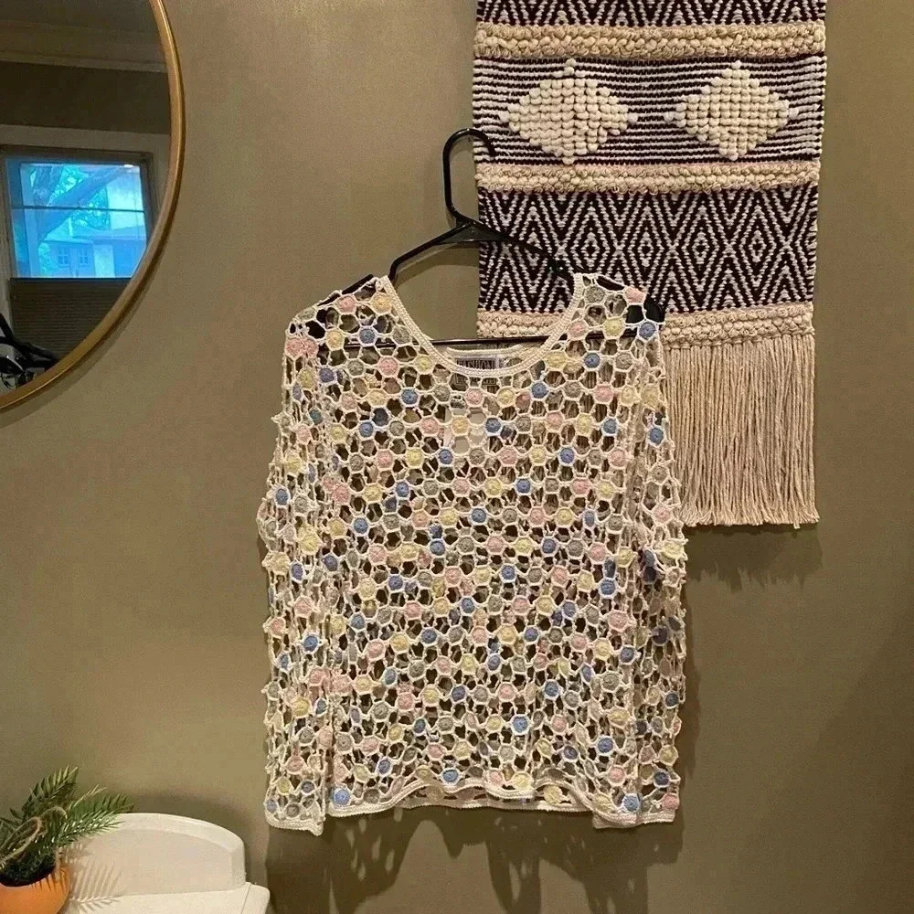 FASHION ELEMENTS VINTAGE KNIT WITH PEARLS M